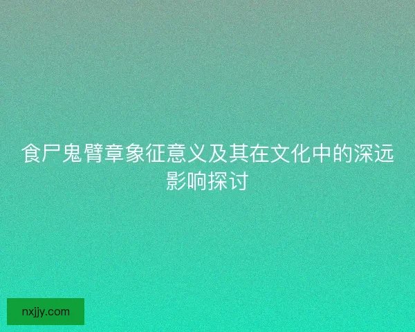 食尸鬼臂章象征意义及其在文化中的深远影响探讨
