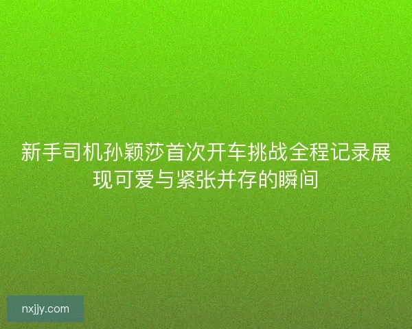 新手司机孙颖莎首次开车挑战全程记录展现可爱与紧张并存的瞬间